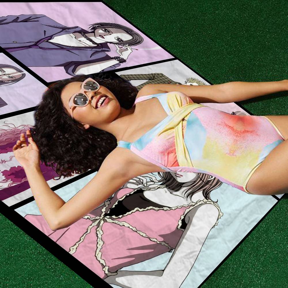 Nana Osaki Anime Microfiber Printed Beach Towel Mountain Climbing Yoga Beach Swimming Running Absorbent Soft Towel