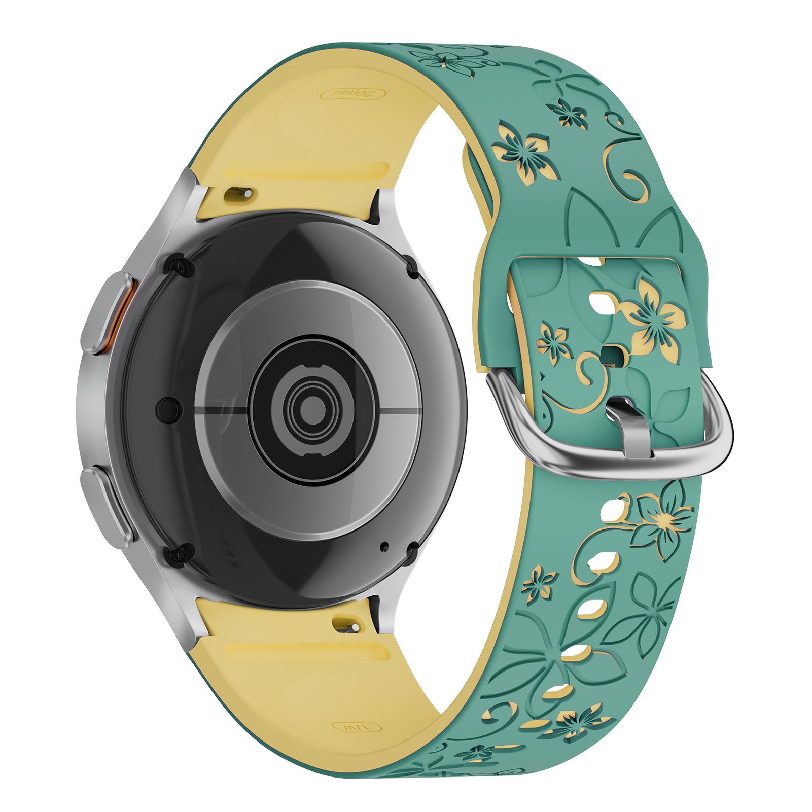 

Силиконовый ремешок для Samsung Galaxy Watch 7 6 5 4 FE 44 мм 40 мм/5 Pro Sport Correa с гравировкой Galaxy Watch6 Classic 43 мм 47 мм ремешок Galaxy Watch 7 40mm