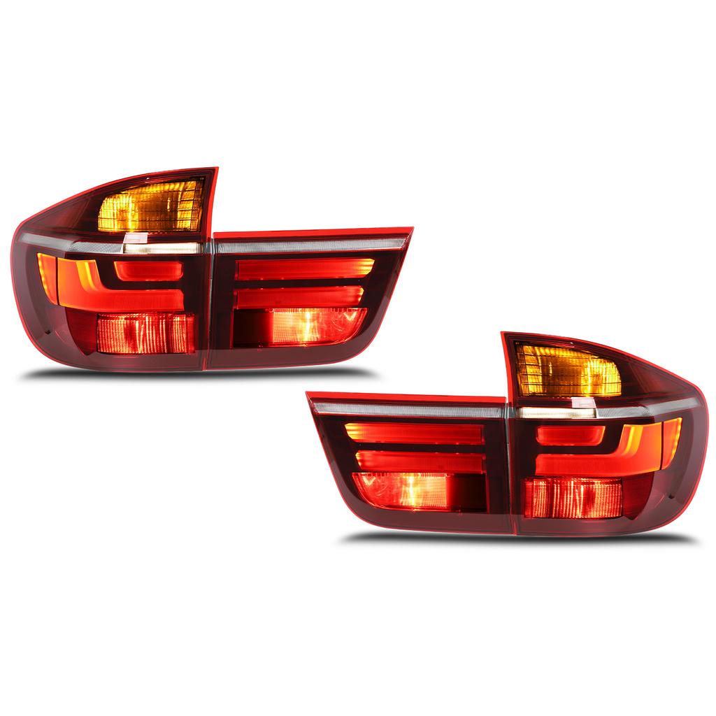LCI   LED Tail Lights Rear Brake Turn Signal Running Reverse Fog Lamp Fit for X5 E70 X5M 2007 to 2013