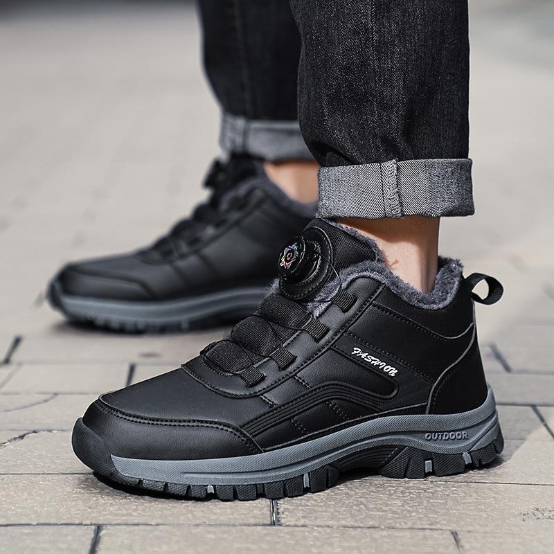 Осенне-зимняя импортная торговля большой размер 48 мужские уличные хлопковые ботинки с набивным рисунком утепленные утепленные зимние удобные прогулочные ботинки для мужчин 36 5876₽