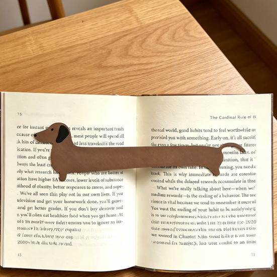 DYS 2 Pezzi Segnalibro Cane Stampato 3D, Segnapagina Bassotto per Studenti, Segnalibro Cucciolo Carino Ufficio Scuola Lettura, Regalo Amanti