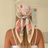 70cm Dames Vierkante Zijden Sjaal/Sjaals Luxe Wikkel Haarband Band Tas Wikkel Zachte Necksjaal Hijab Hoofddoek Vrouwelijke Foulard