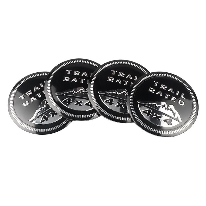 4pcs 56mm Car Wheel Center Hub Caps Cover Rim Exterior Decals Stickers Badge For Jeep jk Compass Renegade Grand Patriot Liberty