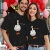 Maglietta Grafica Divertente Duck You da Uomo e Donna Estiva Casual Manica Corta Top Moto