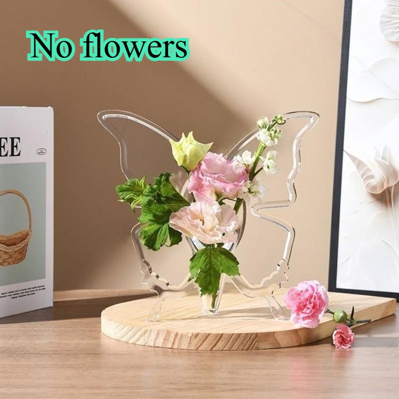

1PC Transparent Butterfly Vase | Modern Luxury Minimalist Decoration for Desk and Living Room Displays, Hydroponic Plant Containers for Hallways