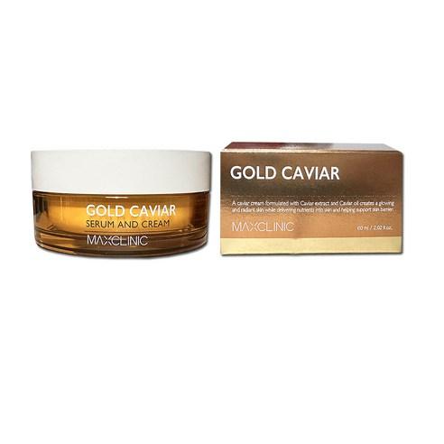 MAXCLINIC Gold Caviar Serum & Cream Dual Anti-Aging Firming Moisturizer 60ml