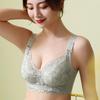 Embroidered Bra Women's Gathering Bra No Steel Ring Bra Adjustable Bra Double Breasted Bra