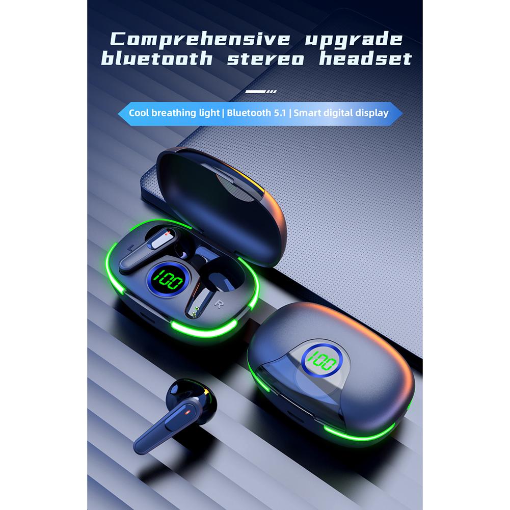 1 Pair Pro 80 TWS Wireless Bluetooth-compatible Headset With Microphone Led Display Ipx4 Waterproof Sports Earphone