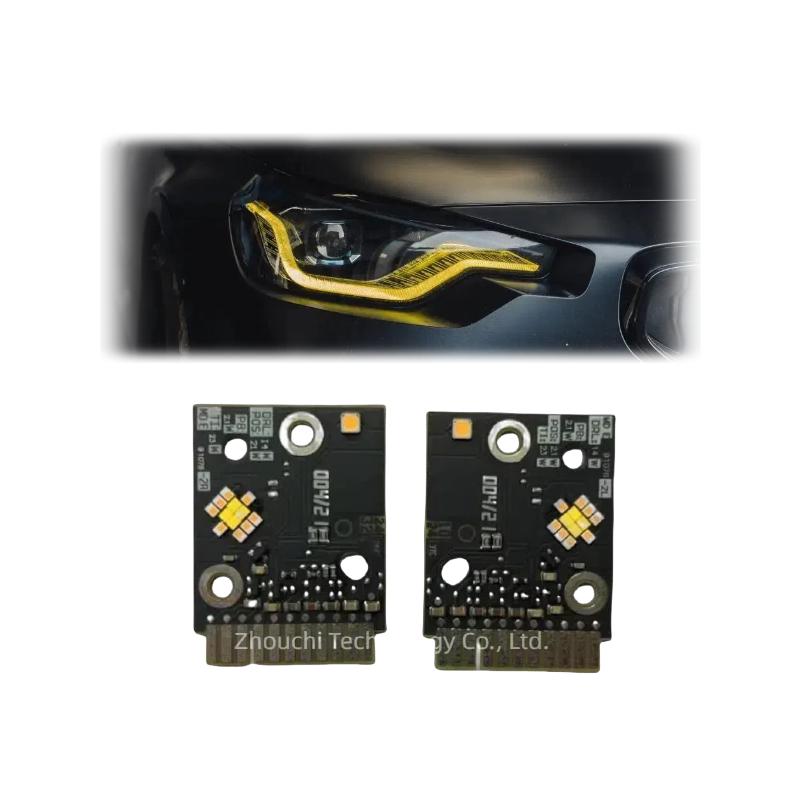 Yellow Car DRL For 2022 2023 BMW 2 series M2 LCI G42 G87 M240i CSL LED Blue Daytime Running Light Turn Signal Module Euro Version
