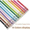 14-Pack Puppy Collar Ultra-Soft Adjustable PU Leather Puppy Collars for Litter Small Puppies Dog Kitten