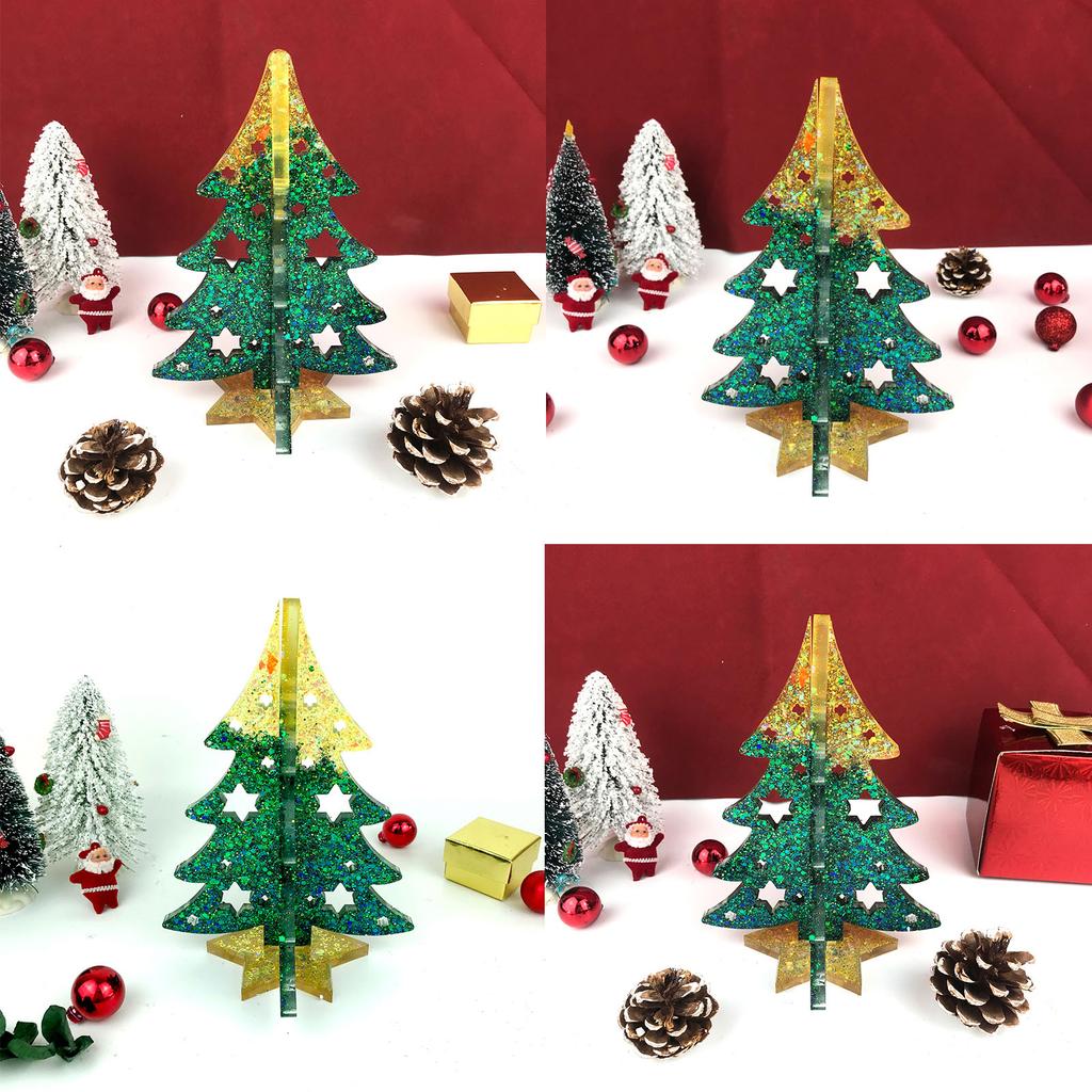 Weihnachtsbaum Silikonform Weihnachts Harzform mit Halter Weihnachtsbaum Schmuckform für Weihnachtsfeier Heimdeko