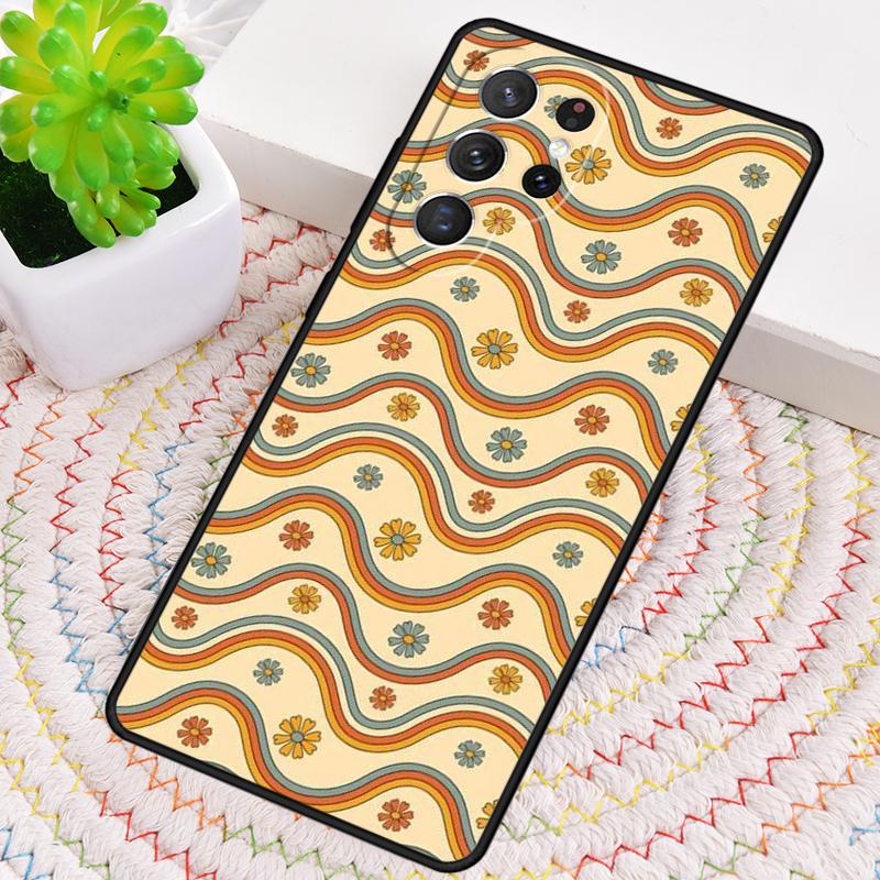 70s Groovy Vintage Phone Case for Samsung Galaxy note 10 pro S26 Ultra S23 S24 FE S25 S21 S22 PLUS shockproof Cove