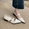 Fashion Shoes Woman Flats Shallow Mouth Pointed Toe Dress Comfortable On Heels New Summer Spring Mary Janes Shoes Woman 2025 Pointed Toe