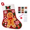 Santa Claus Christmas Stocking Diamond Art Kit Fireplace Hanging Ornament  Christmas Decor