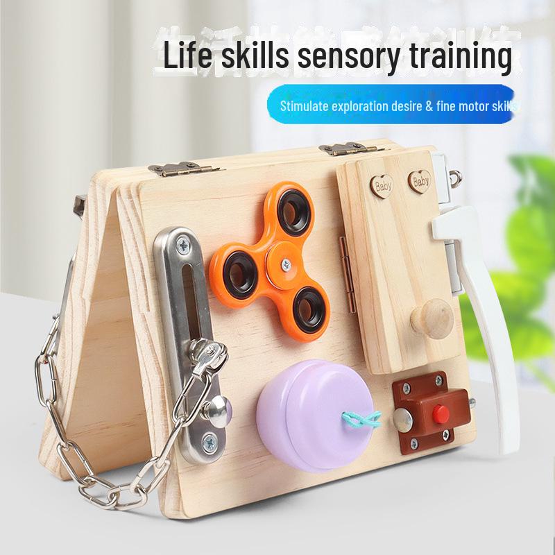 Montessori Pädagogisches Busy Board für Kinder im Vorschulalter