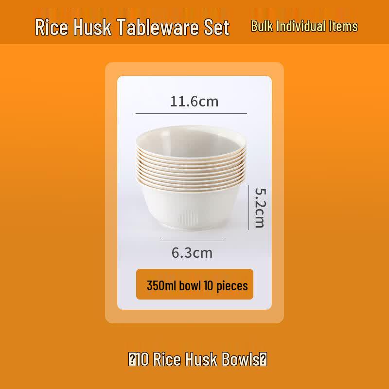 Penguin Tuan Tuan 350ml Disposable Rice Husk Bowls, 30-Pack