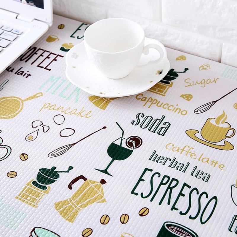 1 Roll Can Cut Table Mat Drawers Cabinet Shelf Liners Cartoon Cupboard Placemat Waterproof Oil Thickened Kitchen Stickers