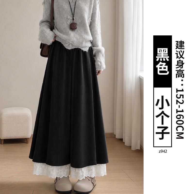 Womens High-Waisted Wide-Leg Cropped Skort Pants 2026 Loose Comfortable Casual Trousers Petite
