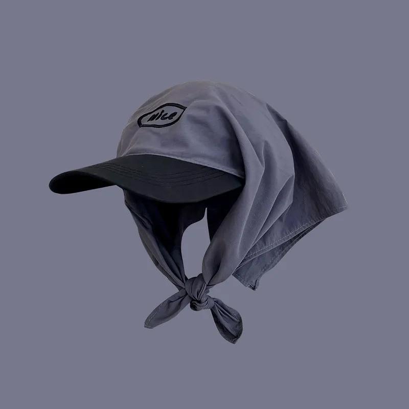 Nuovi Cappelli con Fazzoletto Personalizzati a Colori Coordinati per Donne Estate Viaggio Protezione Solare Versatili Moda con Cinturino Cappelli da Sole Uomini