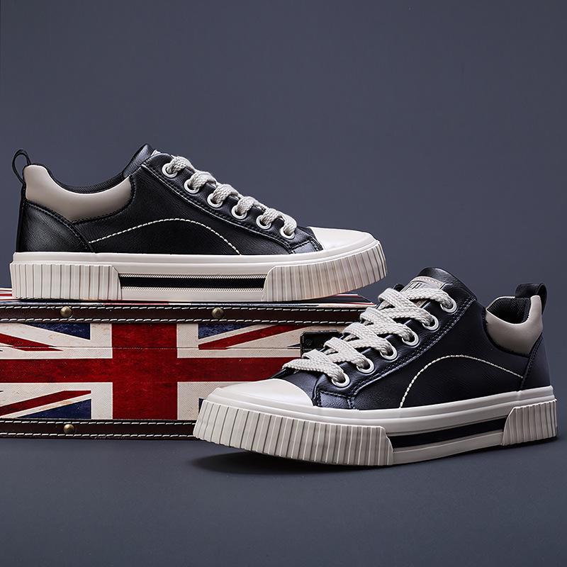 Autumn 2026 Men's Korean Style Casual Leather Shoes: Trendy, Versatile, Comfortable with Unique Design