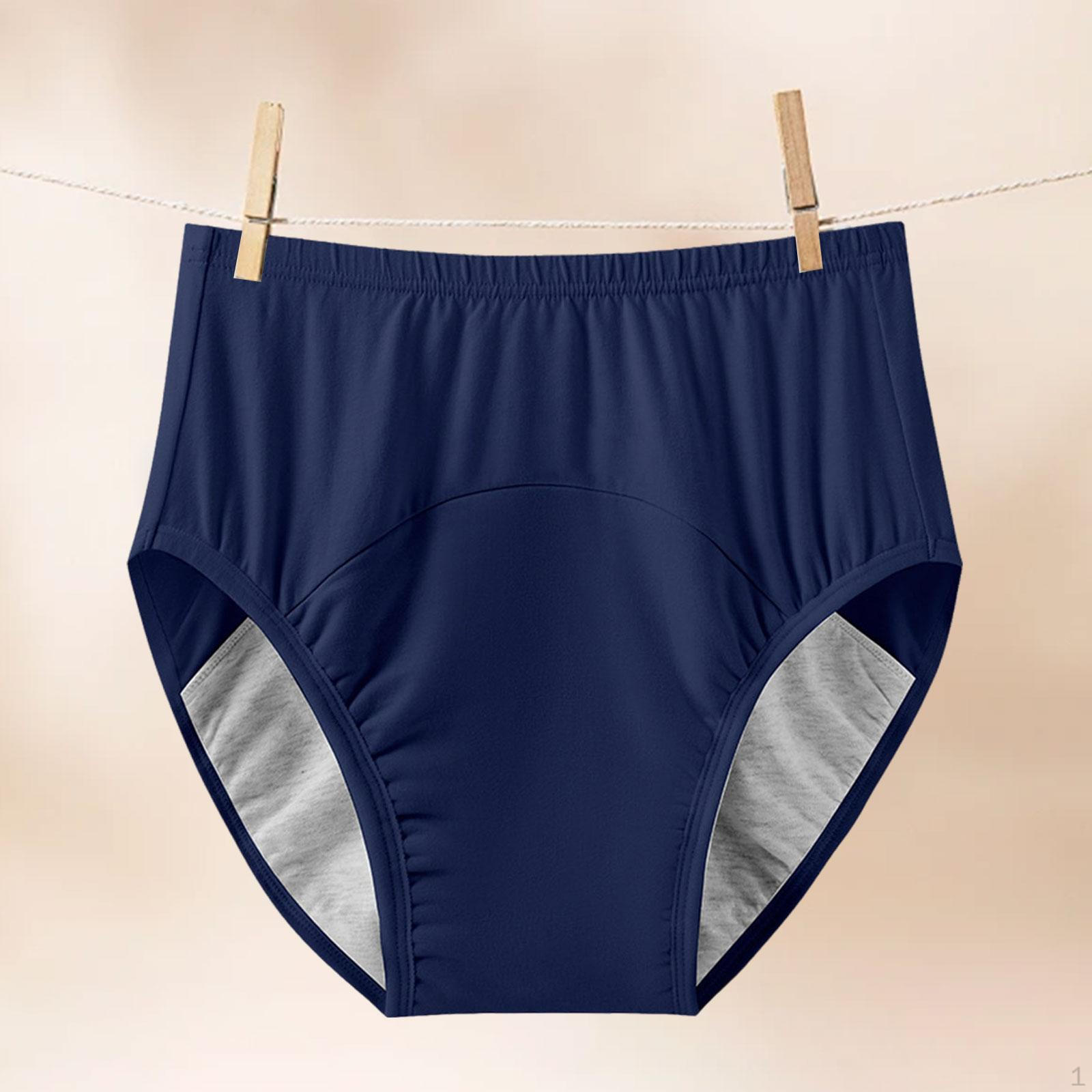 

Взрослый тканевый подгузник Непромокаемое нижнее белье от недержания Дышащие трусы для инвалидов Blue XXXL