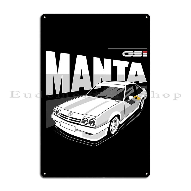 

1984 Opel Manta 400 B Metal Plaque Poster Plates Party Wall pub create Manta 400 Old Classic Car Tin sign Poster 20x30cm