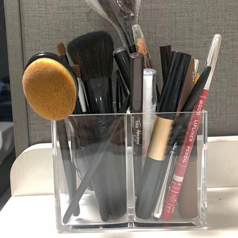2025 Multi-Compartment Makeup Brush & Skincare Organizer