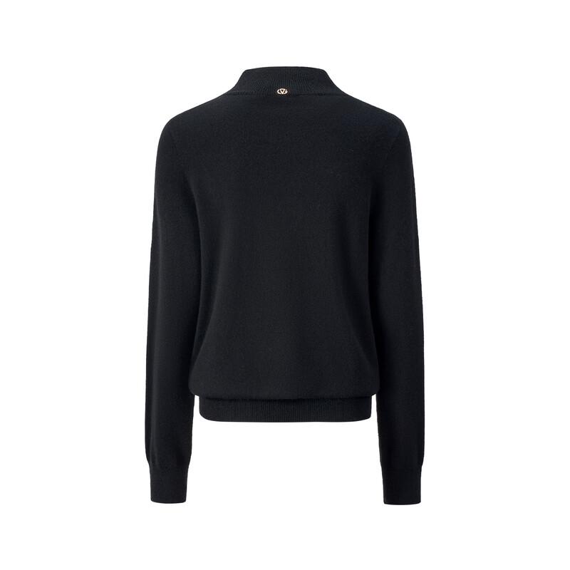 GIOVANNI VALENTINO Women's Semi-High Collar Cashmere Sweater