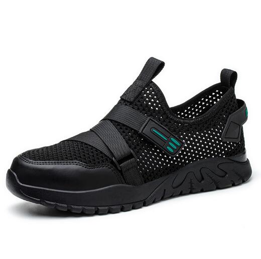 

Summer breathable men s labor protection shoes anti-smash anti-puncture protective shoes insulated labor protection shoes M1016 46 чёрный