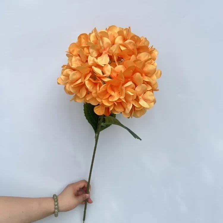 Large Hydrangea Artificial Flowers 135 Pieces Fake Flower Stems Candy Color Series for Wedding Floral Decoration