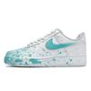 Nike Air Force 1 811 Manufacturing, Oil Paint On Site, Special Shoe Box Low Top Skateboard Shoes Women's White Green DH2920-111(Team80-S-BOX)