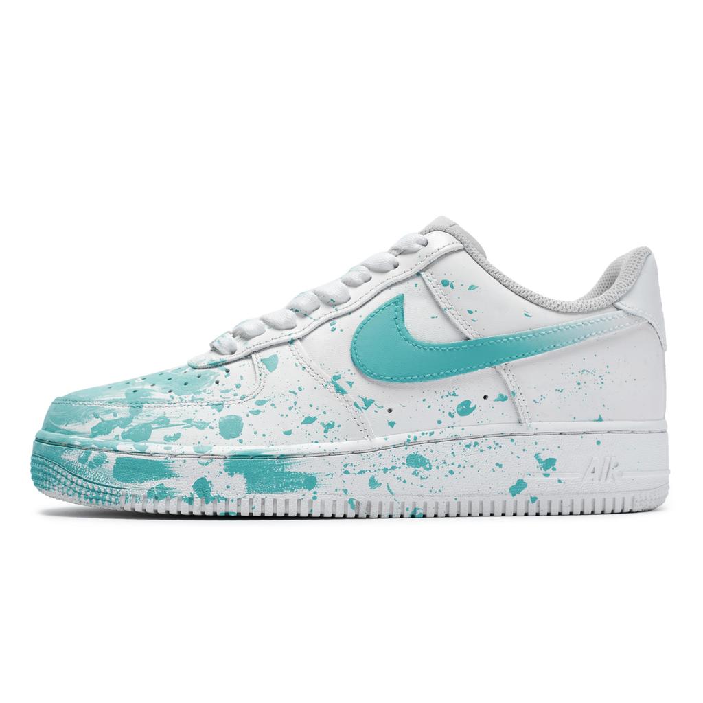 Nike Air Force 1 811 Manufacturing, Oil Paint On Site, Special Shoe Box Low Top Skateboard Shoes Women's White Green DH2920-111(Team80-S-BOX)