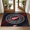 Detroit Red Wings Design Crystal Velvet Rug Soft Decorative Mat for Bedroom Entrance
