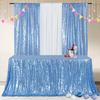 Rose Gold Sequin Tablecloth Rectangle Sparkly Fabric Table Cloth for Birthday Wedding Party Christmas Baby Shower Decoration