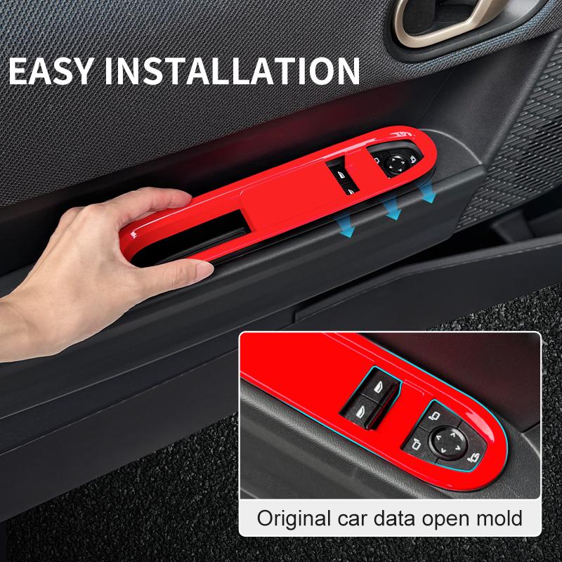 2PCS Car Window Lift Panel Decorative Shell For BWM Mini Cooper S JCW F66 F67 Cabrio 2025 Car Interior Decoration Accessories