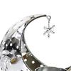 Eid Mubarak Candle Holder Half Moon Shaped Stand Iron Muslim Party Supplies Ramadan