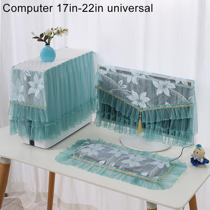 

3 шт. Настольный компьютер Универсальная клавиатура Пылезащитный Чехол для ПК Хост-машина 17 24 27 дюймов Кружевной Пылезащитный Чехол Защитный для ЖК-монитора