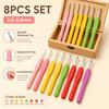 8 Pieces Crochet Hooks 2.5-6.0mm Sizes Yarn Needles Set New Knitting Needles  For Crochet Amigurumi