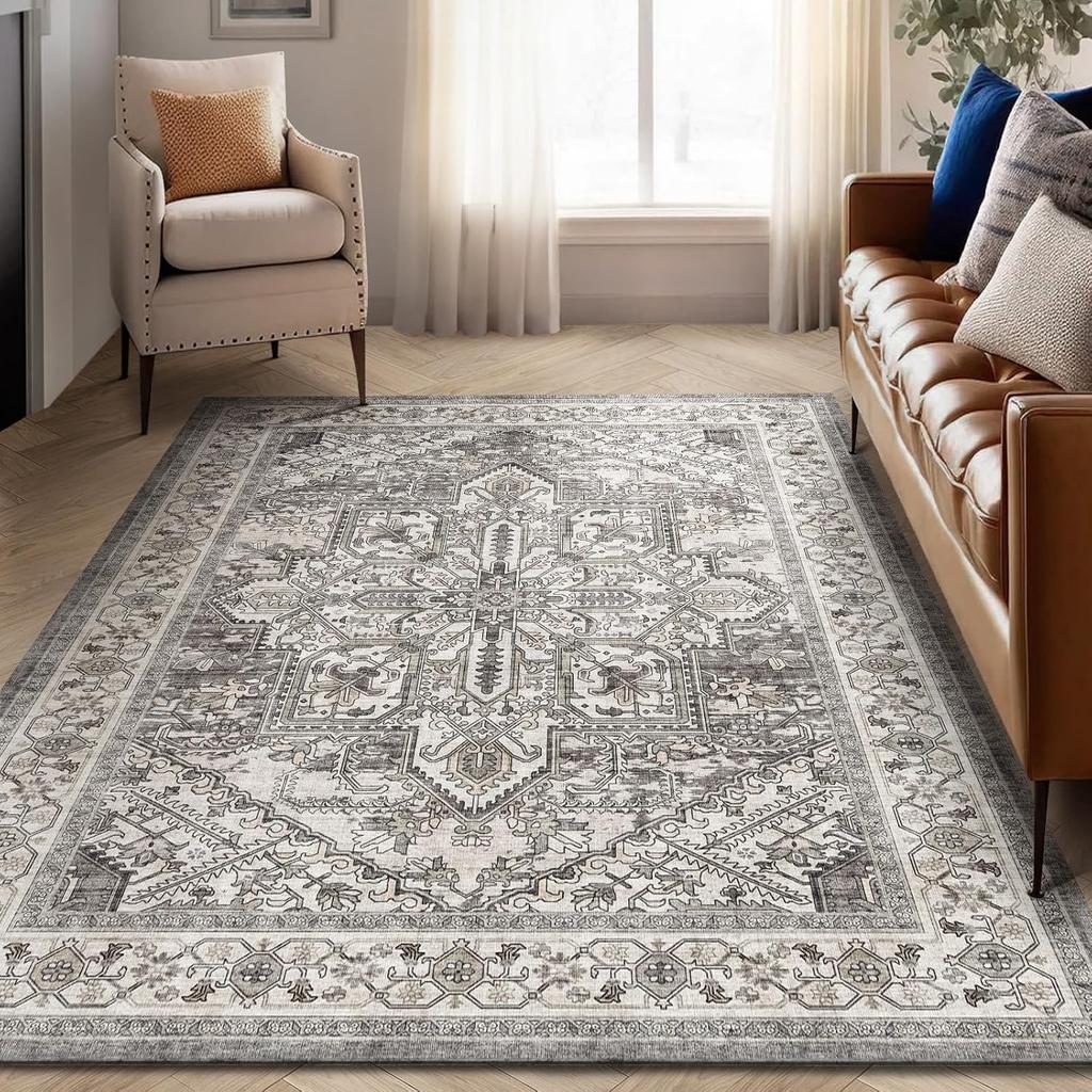 Ethnic Style Rugs for Bedroom American Retro Study Non-slip Floor Mat Bohemia Living Room Decoration Carpet Washable Lounge Rug