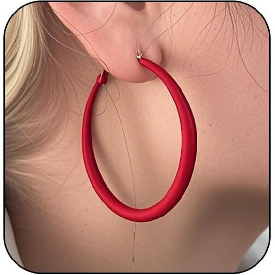 Neon Hoop Earrings for Women Exaggerated 80s 90s Colorful Chunky Statement Hoops Earring Lightweight Hypoallergenic Big Hoops for Glow Party Outfits