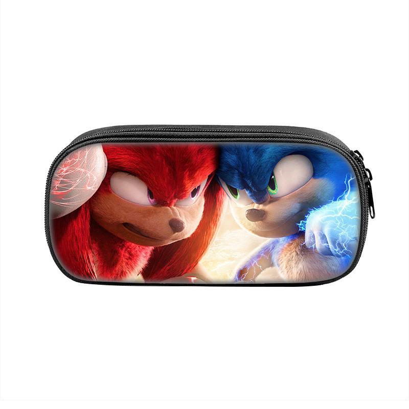Sonic Cartoon Character Printed Student Single Layer Stationery Storage Bag For School And Gift