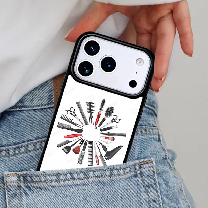 Hair Stylist Tools Phone Case for iPhone 16e 15 14 13 12 17 Pro Max Plus Air 17pro Cover Coque