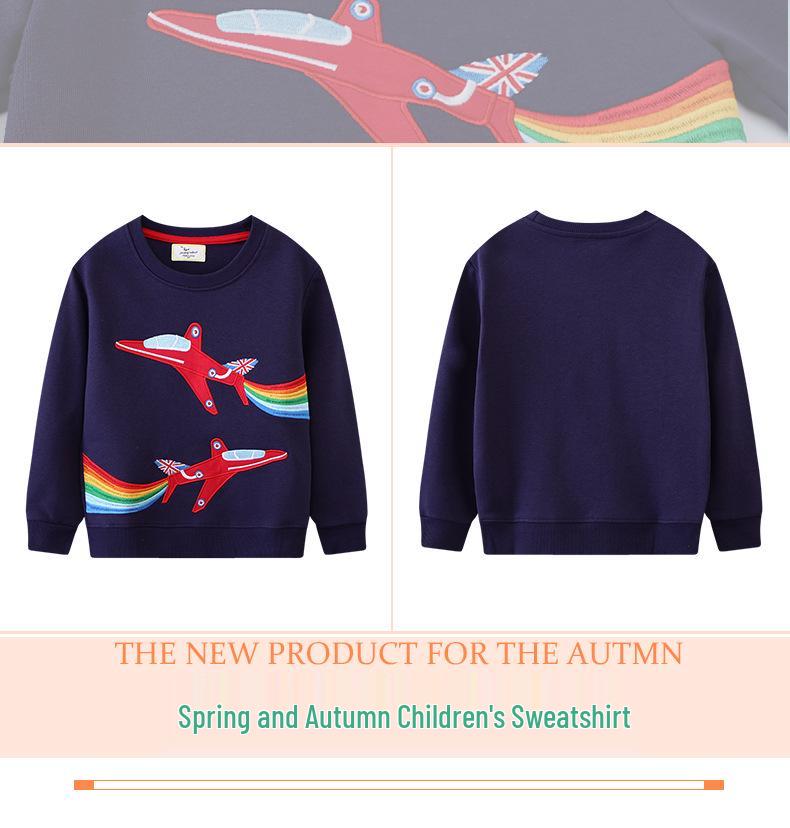 Autumn Style Kids' Trendy European & American Round Neck Sweatshirt