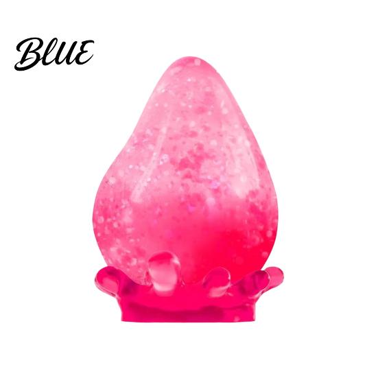 Relaxation Hand Exerciser Glitter Waterdrop Stress Relief Toy Anxiety Reduction Water Drop Shape Elastic Squeeze Sensory with Sequins Inside Portable