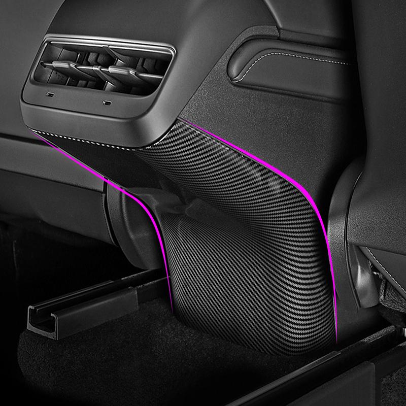 Car Rear Air Condition Outlet Vent Frame Trim For Tesla Model Y Model 3 2024 Anti-Kick Cover Accessories