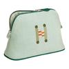 Hermès Bolide Crazy H Bolsa Mini de Algodão Bordada Bolsas Femininas Branco Nuvem Verde Menta H103750M04