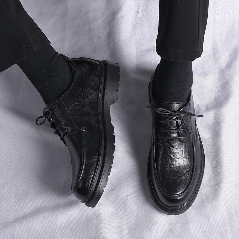 Fashion Luxury men's leather shoes Comfortable daily high-quality style Elegant work or party Thick soled height increasing shoes