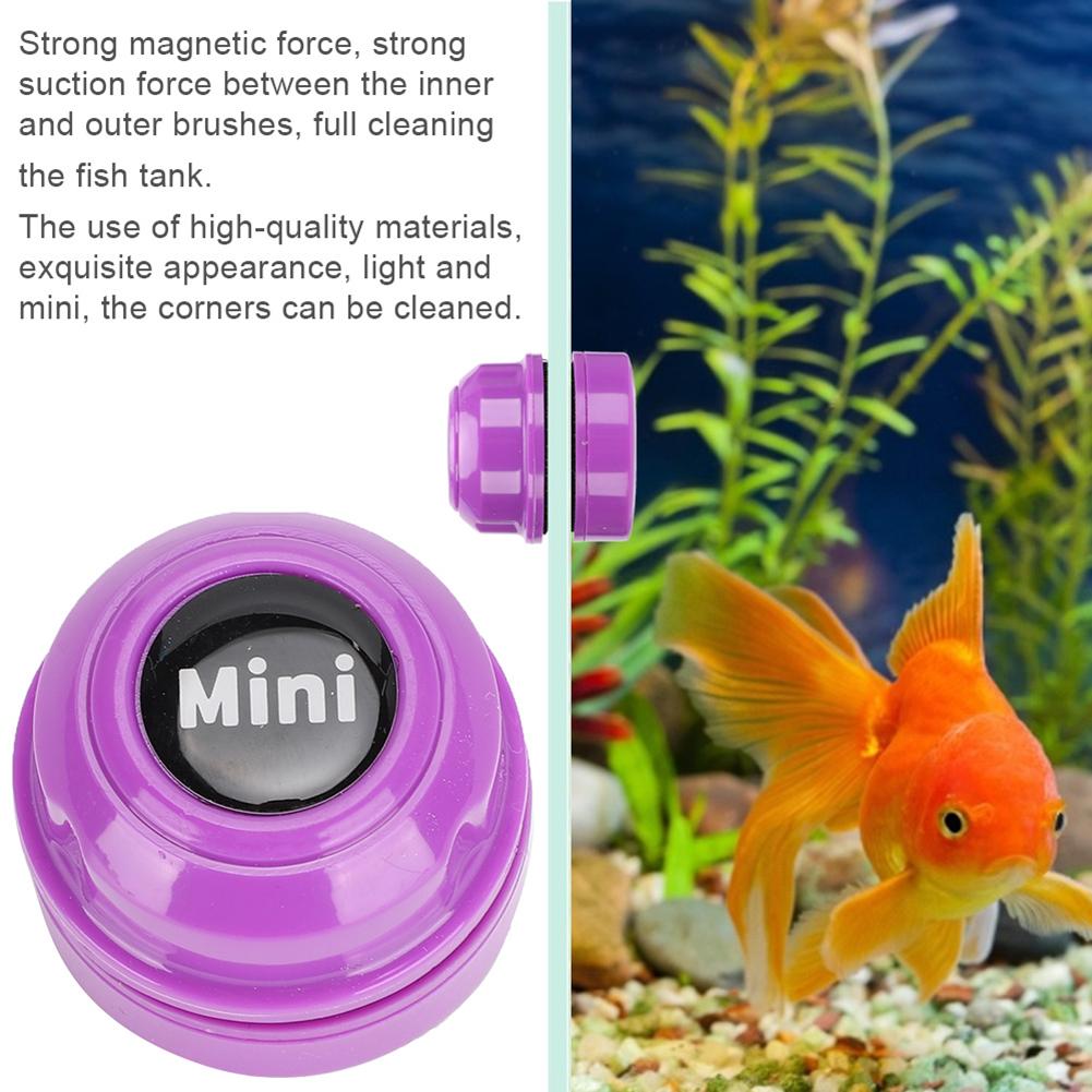 Mini Fish Tank Strong Magnetic Cleaning Brush Aquarium Glass Algae Removal Wiping Cleaner Scrubber