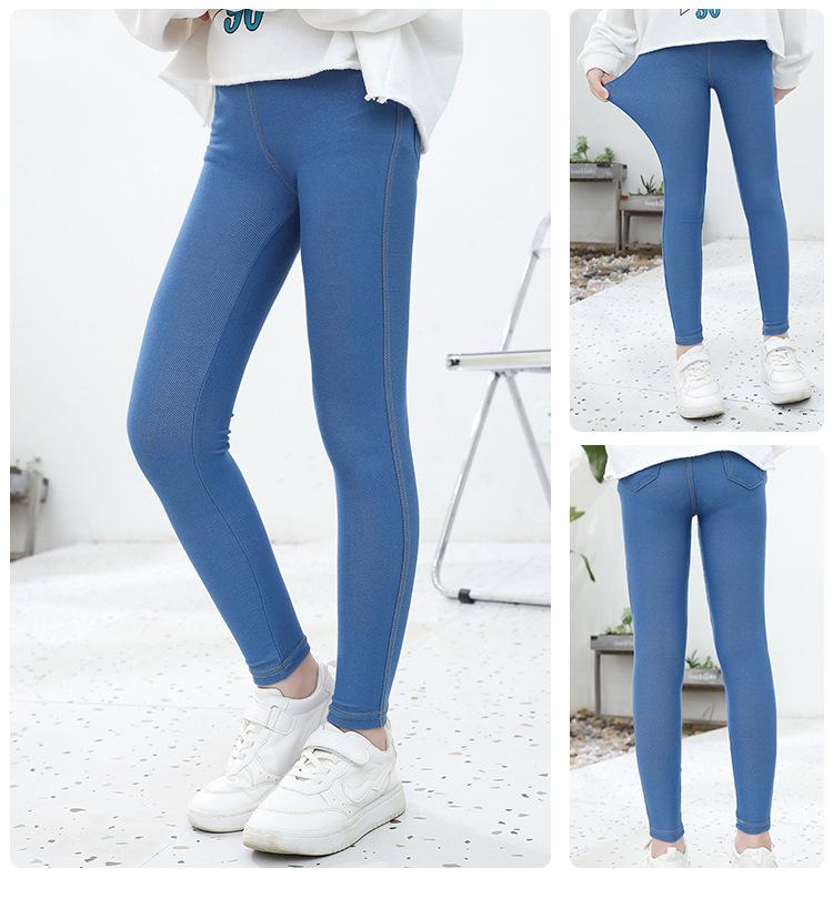 Girls Slim Fit High Stretch Jeans For Kids Ages 3-18 Lightweight Denim Pants For Spring And Autumn Versatile Outside Wear Perfect For Everyday Use