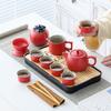 Travel Kung Fu Tea Set Small Set Household Japanese Tea Pot Ceramic Outdoor Tea Cup Festive Gift Engraving